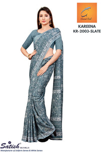 Floral Print Kotfeel Slate Printed Saree