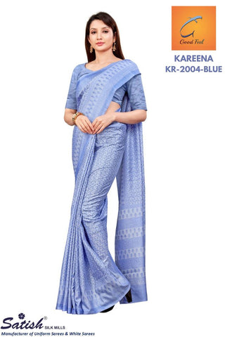 Paisley Print Kotfeel Blue Printed Saree