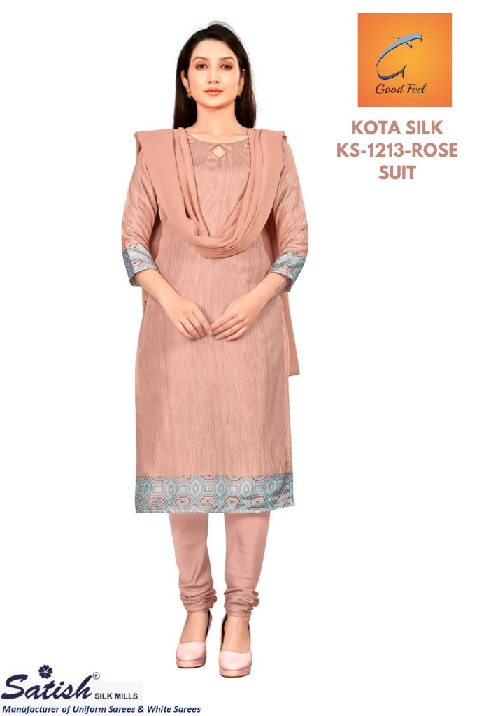 Kota Silk Plain Teacher Uniform Dress Material