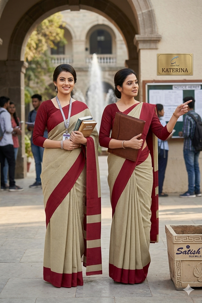 Uniform Sarees In College for teachers